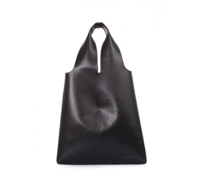 Жіноча сумка-шоппер зі штучної шкіри POOLPARTY Amore чорна (amore-pu-black)