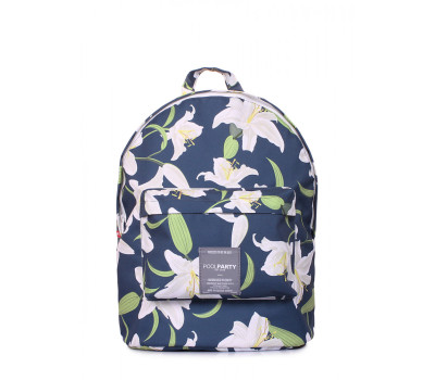 Міський рюкзак POOLPARTY з ліліями (backpack-lily)