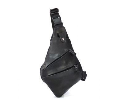 Слінг з натуральної шкіри чорний Tiding Bag S-N2-3333a