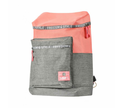 Рюкзак молодіжний SMART TN-04 Lucas, сірий/св.корал.