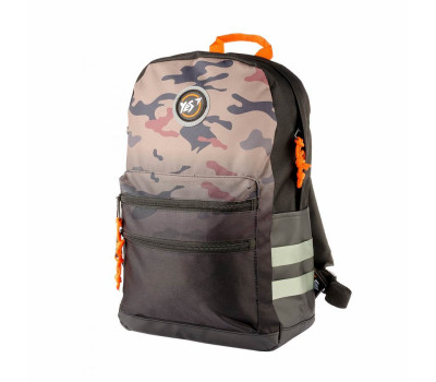 Рюкзак молодежный YES T-100  "Double" милитари/черный