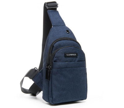 Сумка Чоловіча на плече нейлон Lanpad 3718 blue