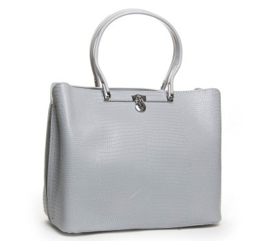 Сумка жіноча класична шкіра ALEX RAI 50-9381 lighr-grey