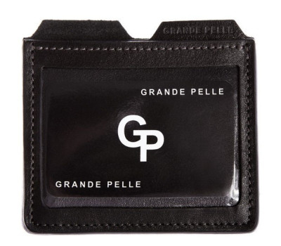 Кардхолдер Grande Pelle 307610 натуральна шкіра чорний колір