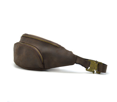 Шкіряна бананка з передньою кишенею RC-30351-3md TARWA