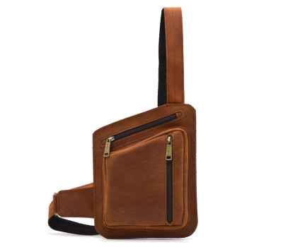 Шкіряна нагрудна сумка, сумка-кобура з кінської шкіри TARWA RB-235-3md