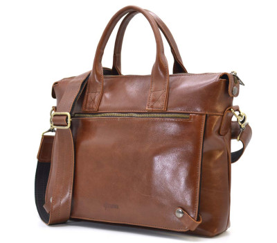 Кожаная мужская сумка цвета хеннесси TARWA GB-7120-3md