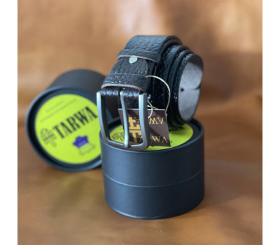 Коричневий шкіряний ремінь фактурний TARWA A14062-17 ширина 40мм