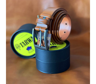 Кожаный ремень рыжий TARWA A14077-09 ширина 40мм