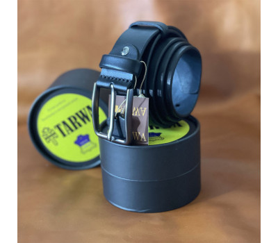 Кожаный ремень для брюк и джинс TARWA A14077-03 ширина 40мм