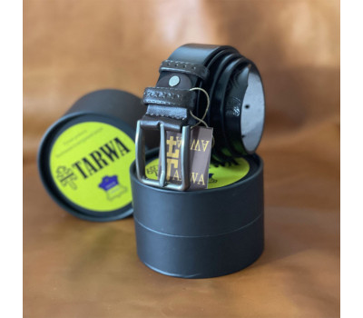 Кожаный ремень коричневый в стиле Oxford TARWA A13565-08 ширина 35мм