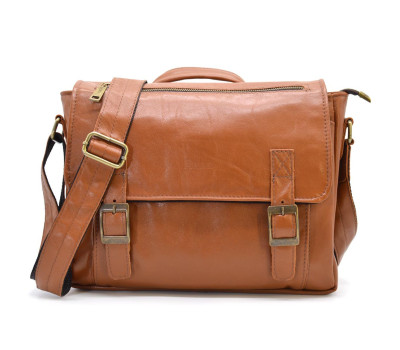 Чоловіча шкіряна сумка через плече із рудої шкіри TARWA GB-6045-3md