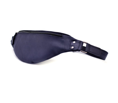 Шкіряна бананка поясна сумка, кінська шкіра синя TARWA RK-455-3md
