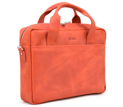 Красная кожаная сумка для ноутбука и документов TARWA RR-1813-4lx