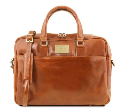 Шкіряний портфель для ноутбука з передньою кишенею TUSCANY Leather Urbino TL141241