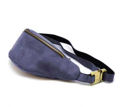 Синя напоясна сумка з натуральної шкіри RK-3035-3md TARWA