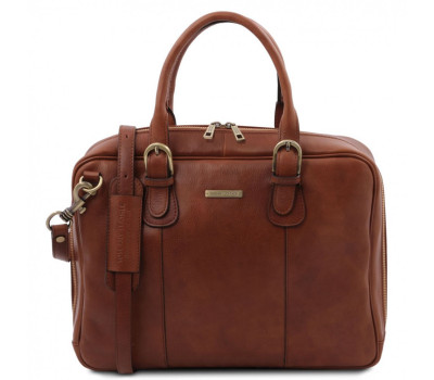 Шкіряна сумка портфель з безліччю відділень Tuscany TL142080 Matera