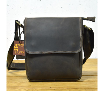 Шкіряна чоловіча сумка через плече коричнева TARWA RC-4118-4sa