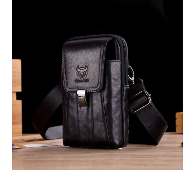 Напоясний сумка з ремінцем на плече T0073A BULL, чорна