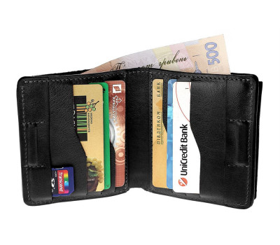 Портмоне Lettera глянець чорний GP 537610 Grande Pelle