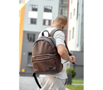 Чоловічий рюкзак Sambag Zard LST коричневий нубук