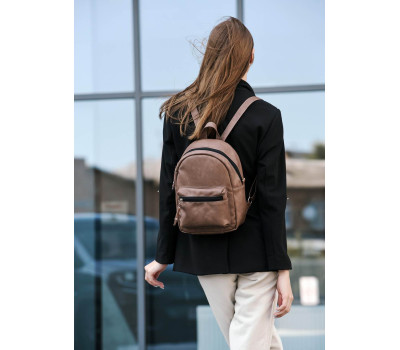 Женский Рюкзак Sambag Talari MSB коричневый нубук