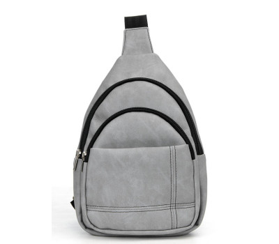 Cумка через плечо слинг Sambag Brooklyn SSH светло-серый нубук