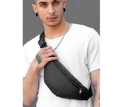 Чоловіча Сумка на пояс бананка Sambag Soho BS чорна