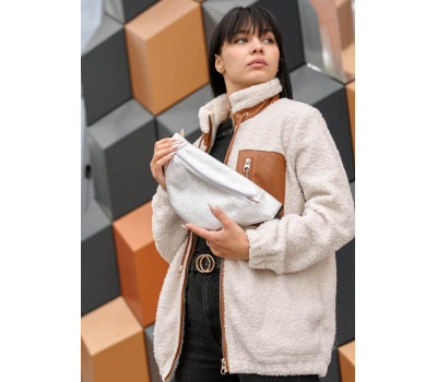 Поясна сумка бананка Sambag Soho BSH silver dark