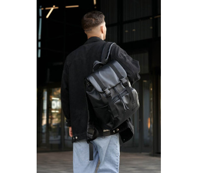 Чоловічий рюкзак ролл Sambag  Loft Zard чорний