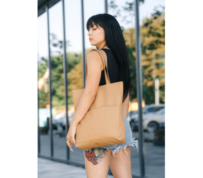 Жіноча сумка Sambag Shopper бежевий