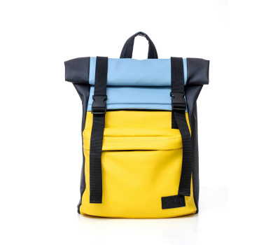 Рюкзак ролл Sambag RollTop LTH блакитний з жовтим