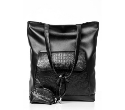 Женская сумка Sambag Шоппер Tote принт крокодила