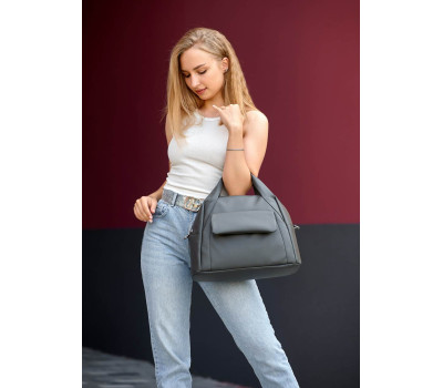 Жіноча спортивна сумка Sambag Vogue BKS графітова