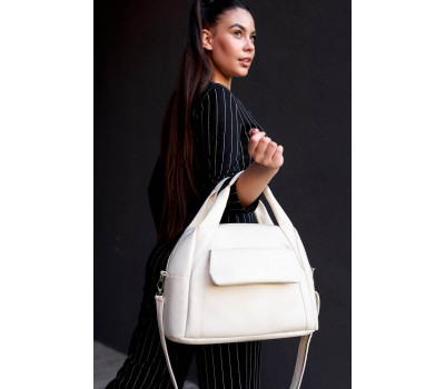 Жіноча спортивна сумка Sambag Vogue BKS молочна