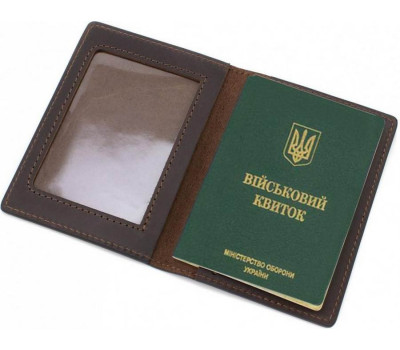 Шкіряна обкладинка для військового квитка Grande Pelle 257120