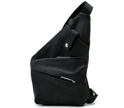 Рюкзак косуха на одне плече TARWA RAG-6402-4lx чорна crazy з напоєм