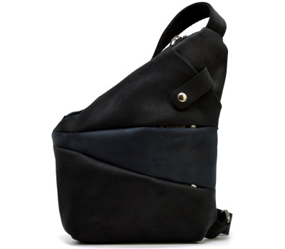 Рюкзак косуха на одне плече TARWA RAK-6402-4lx чорна з синім (уцінка)