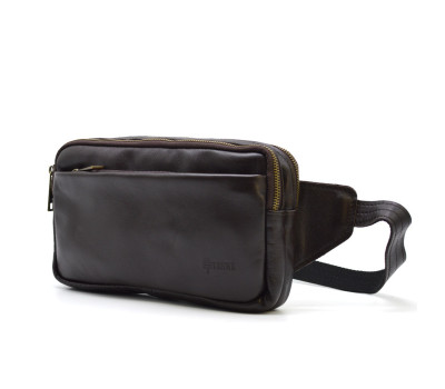 Поясна велика сумка на два відділення TARWA FC-0704-3md гладка шкіра