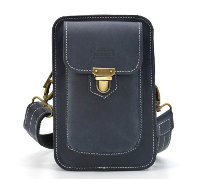 Сумка чехол через плечо, поясная синяя сумка TARWA RKw-0075-3md