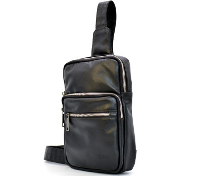 Шкіряний рюкзак слінг чоловічий на одну шлейку GA-0904-4lx TARWA