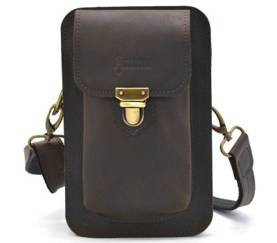 Сумка через плече, напоясна сумка TARWA RC-0075-3md зі шкіри Crazy Horse