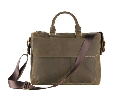 Мужская сумка из лошадиной винтажной кожи в коричневом цвете JD7113R