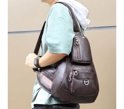 Великий рюкзак на одне плече сумка слінг John McDee 4025C