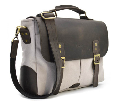 Мужская сумка-портфель из канвас и кожи RGj-3960-3md TARWA