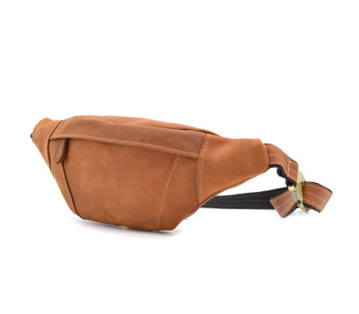 Поясная бананка кожаная LIMARY Lim-525RB светло-коричневая