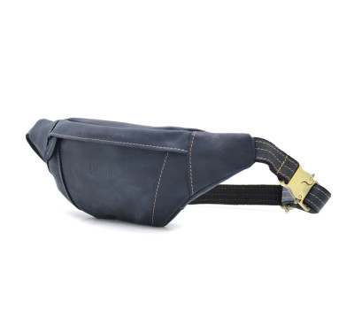 Поясная кожаная бананка LIMARY Lim-525RK синяя