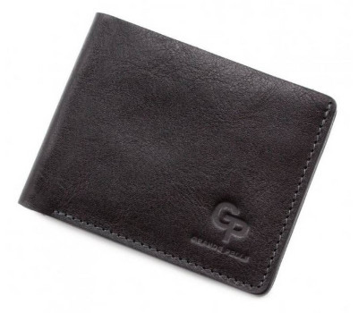 Шкіряне портмоне Grande Pelle 506610 чоловіче подвійного додавання (біфолд)