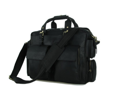 Містка шкіряна сумка 2 в 1 для чоловіків John McDee 7219А