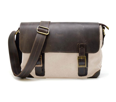 Мужская сумка через плечо кожа и папусина RGj-6002-3md TARWA